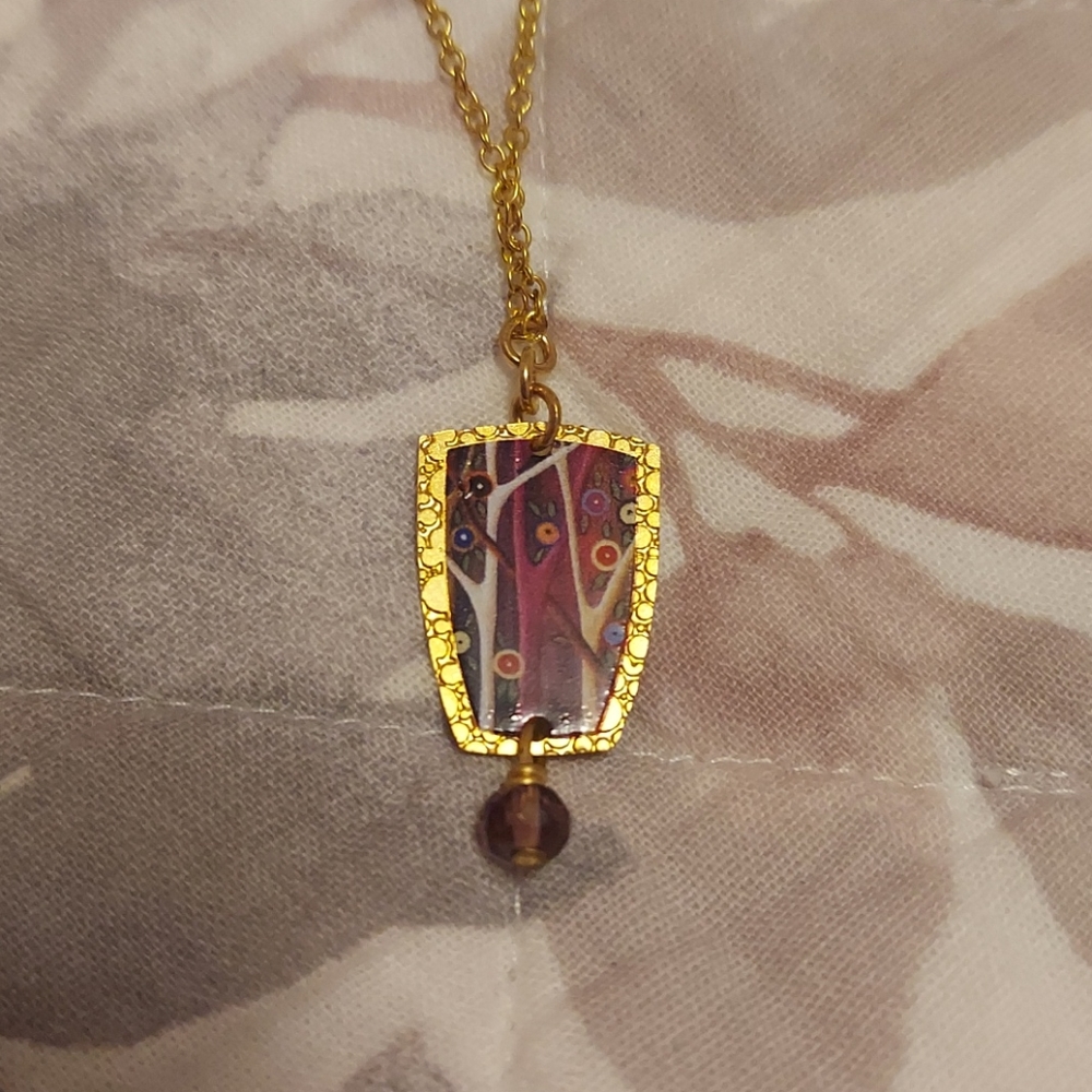 Gold and purple necklace